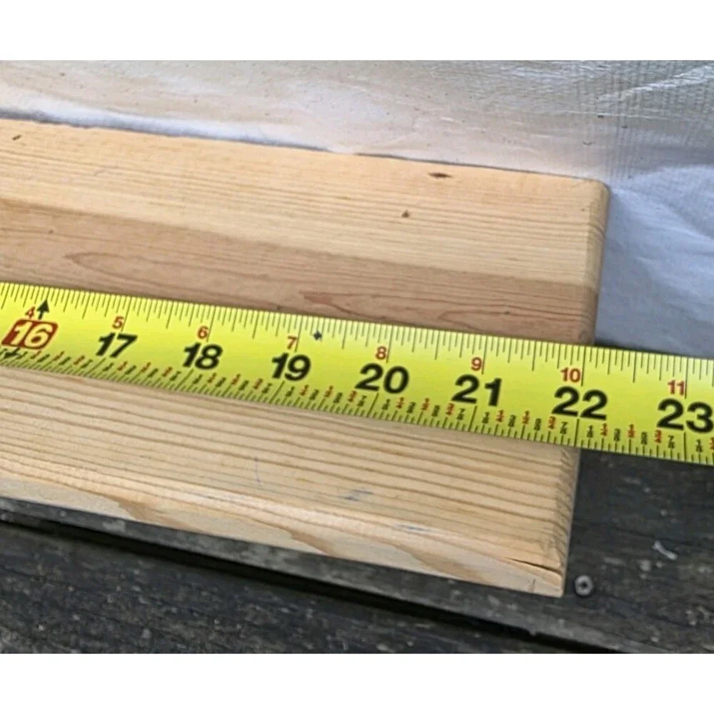 Vtg Unfinished Pine Wall Shelf Cutout Hearts Shaker Peg Rack Country 22